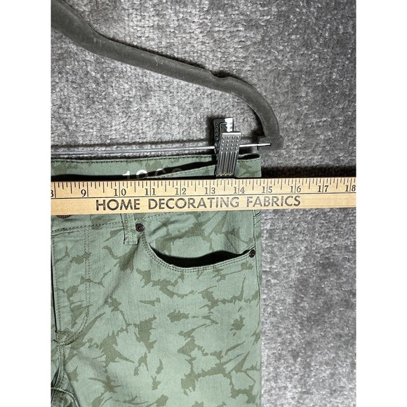 Gap 1969 Ankle Zip Skinny Legging Jeans Women Size 25 Stretch Green Floral - Picture 10 of 13